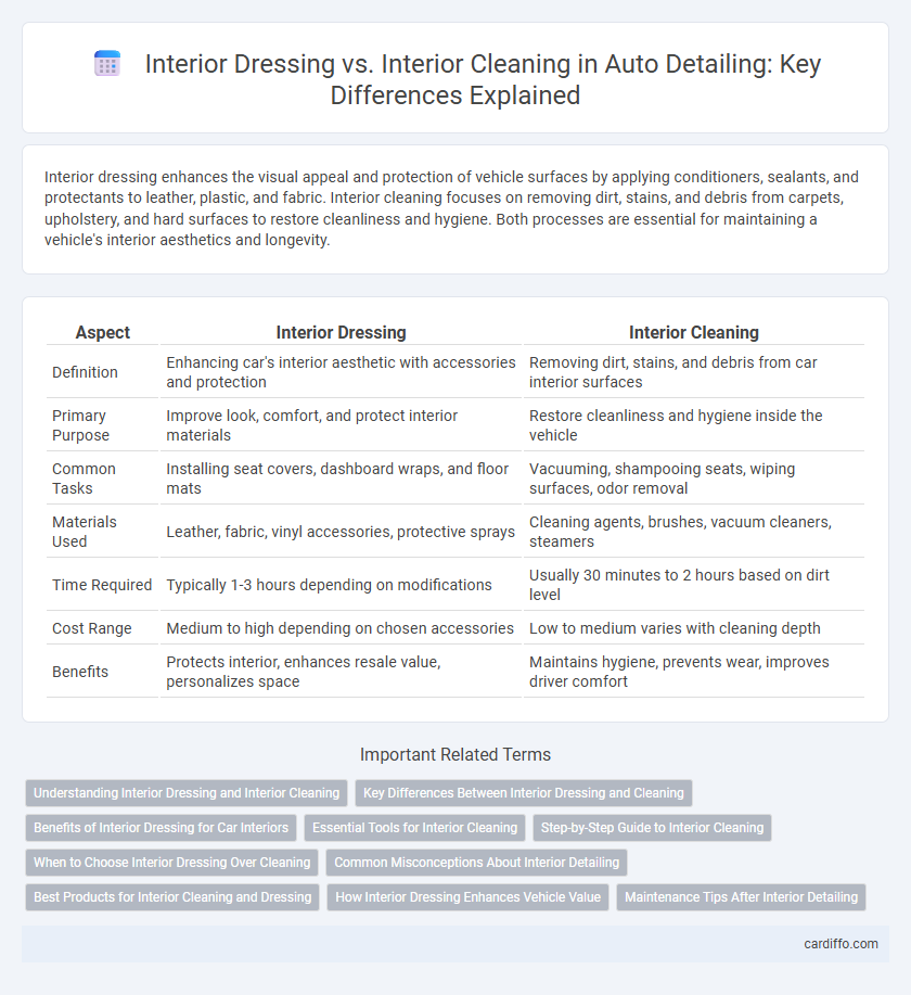 Interior Dressing vs. Interior Cleaning in Auto Detailing: Key Differences Explained