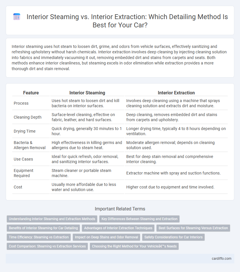 Interior Steaming vs. Interior Extraction: Which Detailing Method Is Best for Your Car?