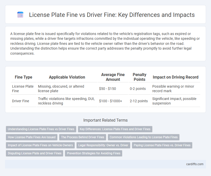 License Plate Fine vs Driver Fine: Key Differences and Impacts