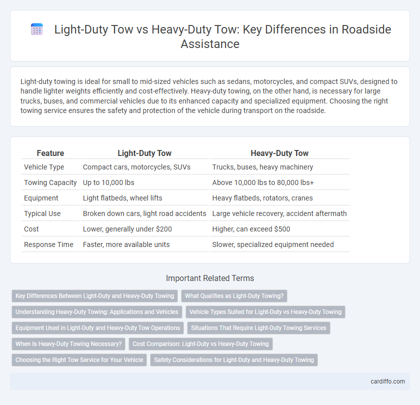 Light-Duty Tow vs Heavy-Duty Tow: Key Differences in Roadside Assistance