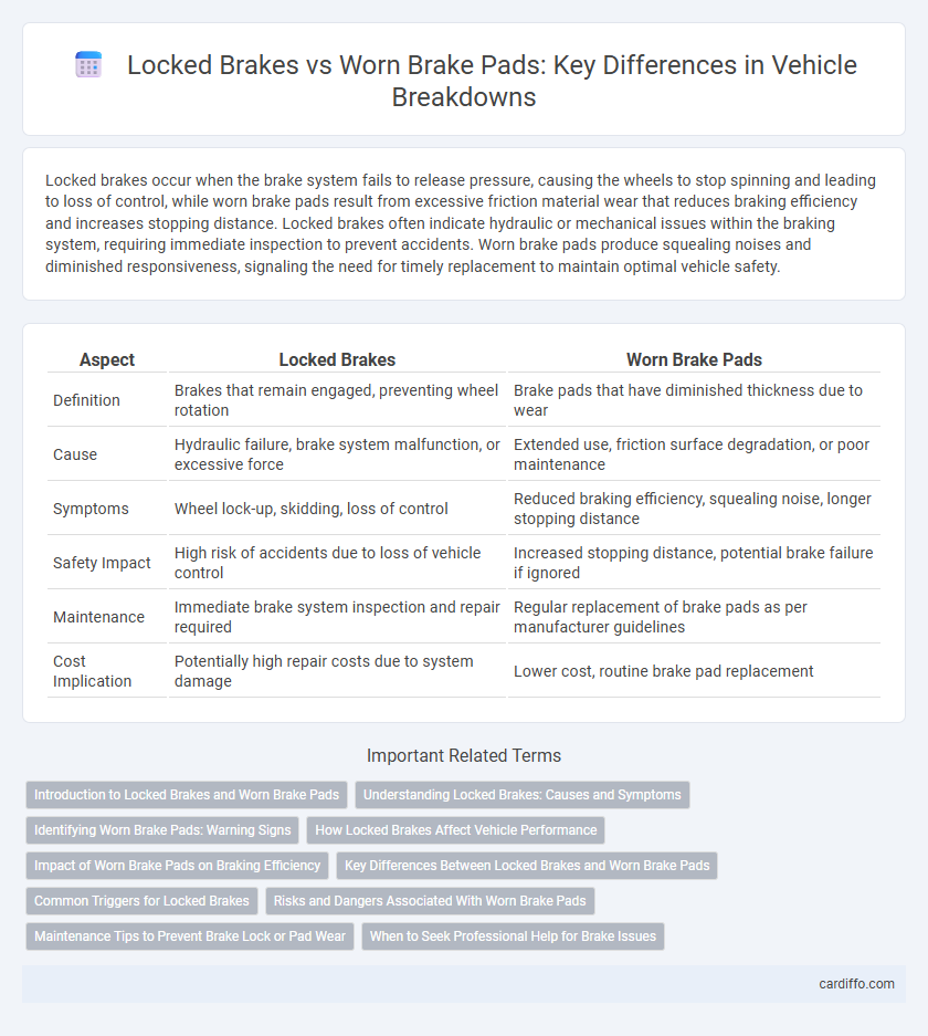 Locked Brakes vs Worn Brake Pads: Key Differences in Vehicle Breakdowns