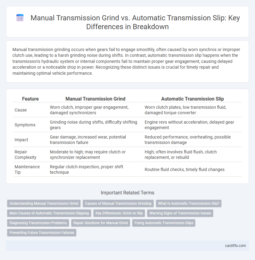 Manual Transmission Grind vs. Automatic Transmission Slip: Key Differences in Breakdown