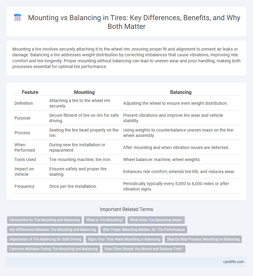 Mounting vs Balancing in Tires: Key Differences, Benefits, and Why Both Matter