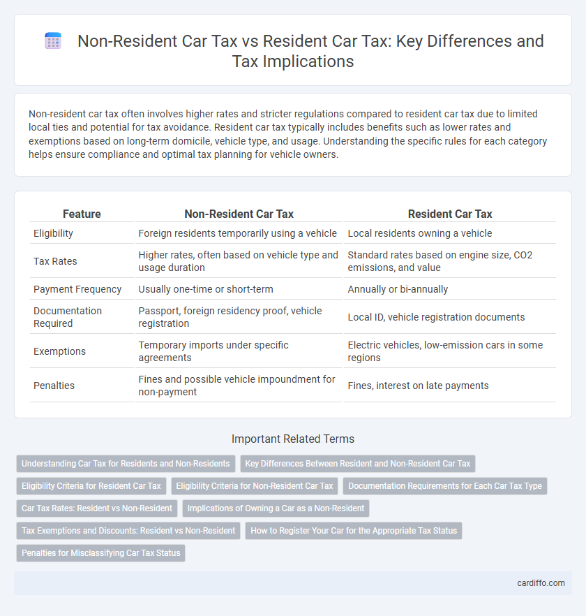 Non-Resident Car Tax vs Resident Car Tax: Key Differences and Tax Implications