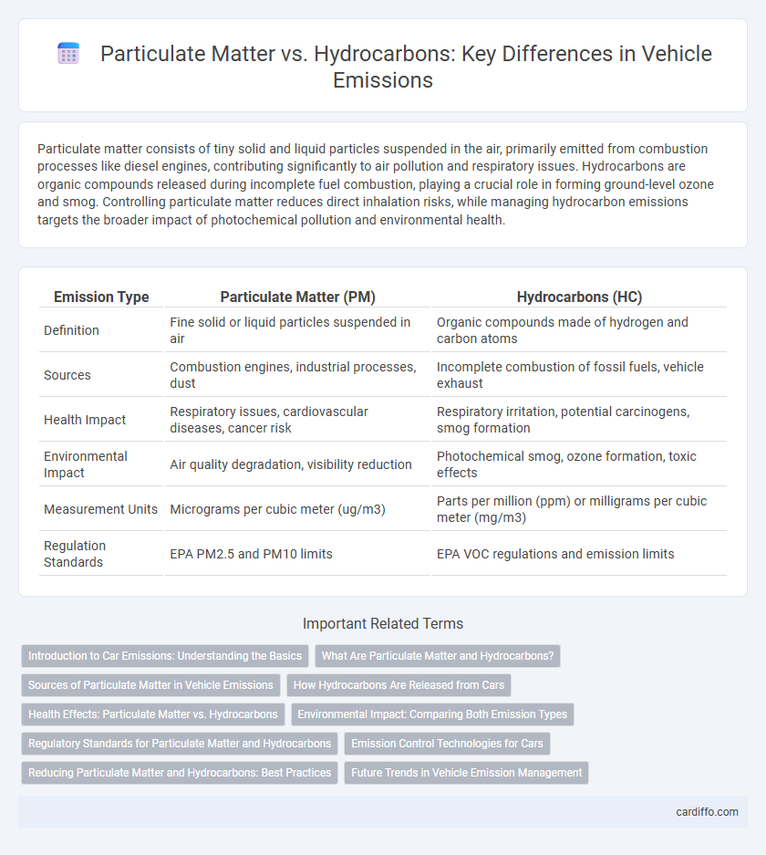 Particulate Matter vs. Hydrocarbons: Key Differences in Vehicle Emissions