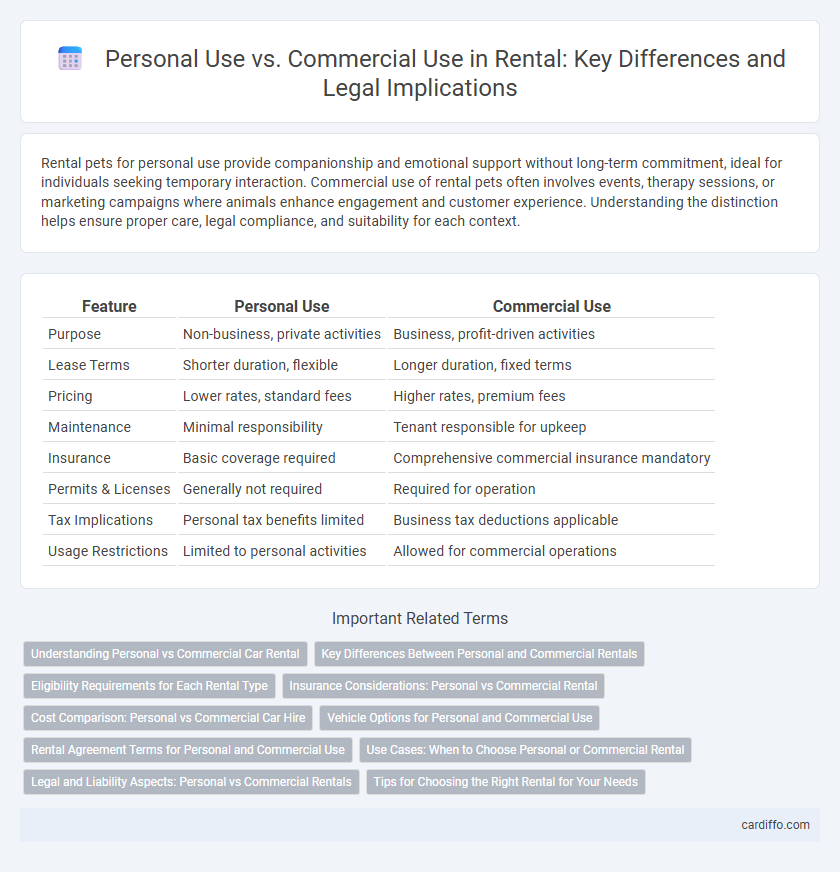 Personal Use vs. Commercial Use in Rental: Key Differences and Legal Implications