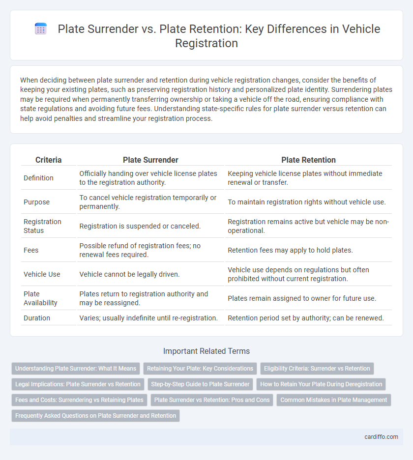 Plate Surrender vs. Plate Retention: Key Differences in Vehicle Registration