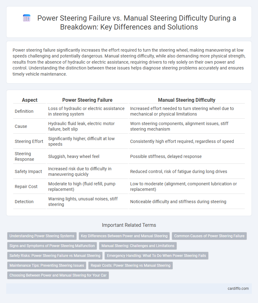 Power Steering Failure vs. Manual Steering Difficulty During a Breakdown: Key Differences and Solutions