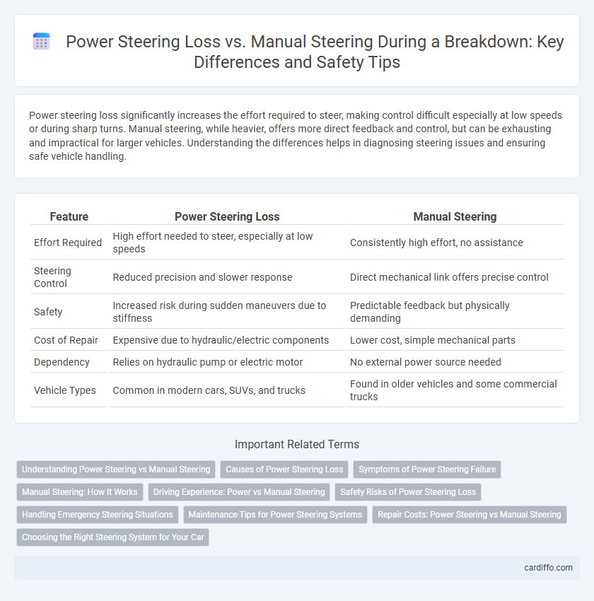 Power Steering Loss vs. Manual Steering During a Breakdown: Key Differences and Safety Tips