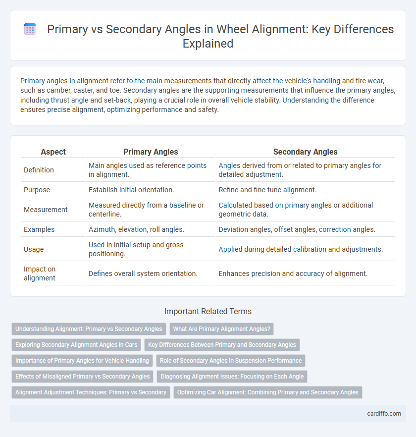 Primary vs Secondary Angles in Wheel Alignment: Key Differences Explained