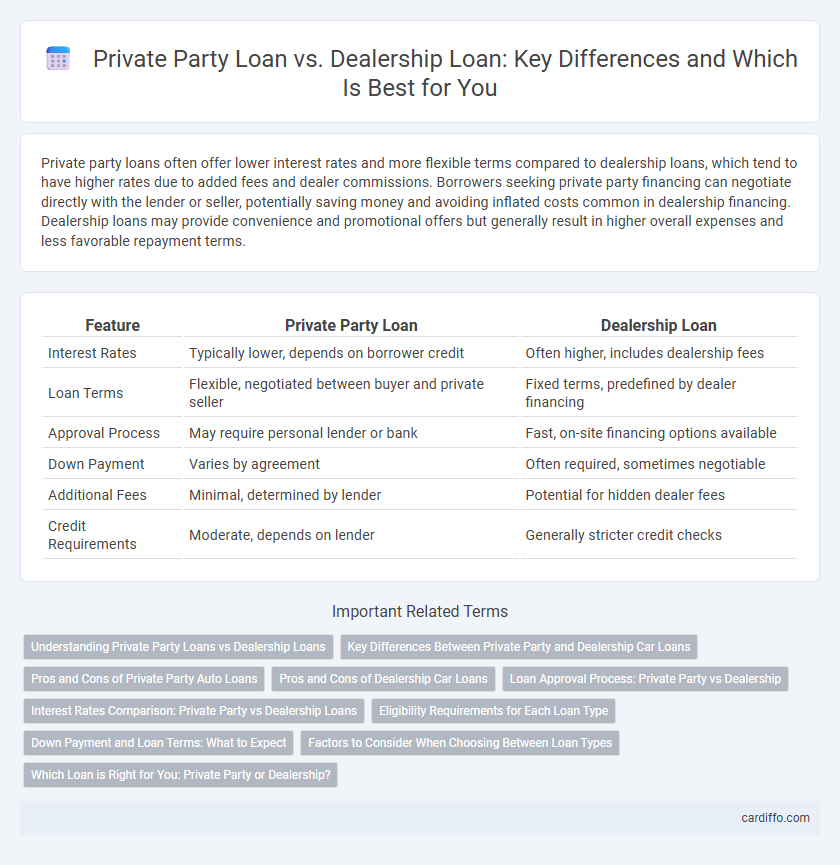 Private Party Loan vs. Dealership Loan: Key Differences and Which Is Best for You