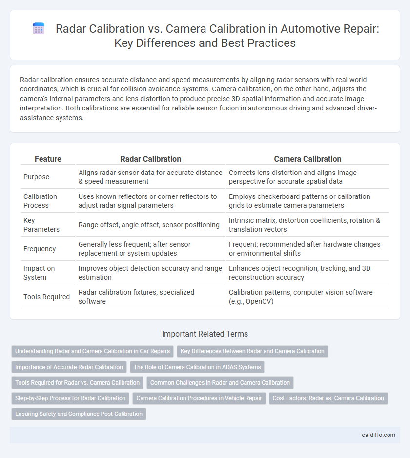 Radar Calibration vs. Camera Calibration in Automotive Repair: Key Differences and Best Practices