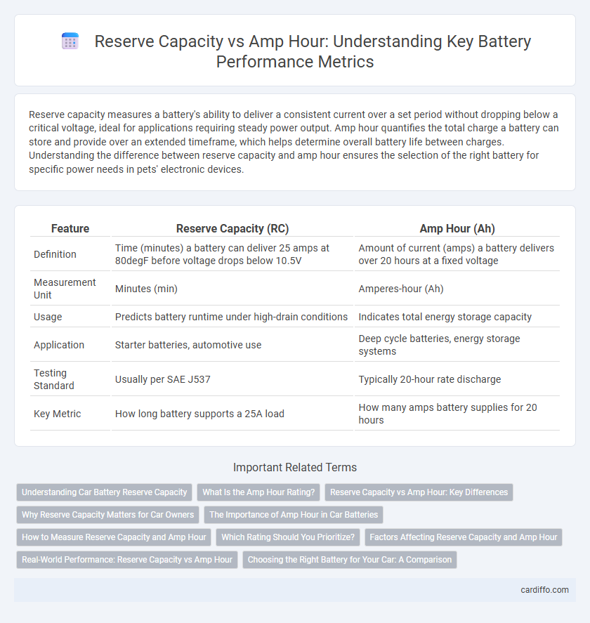 Reserve Capacity vs Amp Hour: Understanding Key Battery Performance Metrics