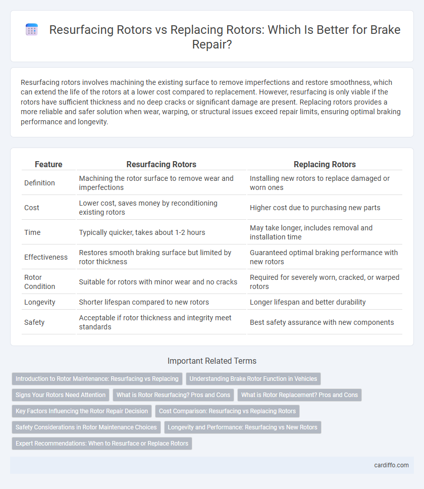 Resurfacing Rotors vs Replacing Rotors: Which Is Better for Brake Repair?
