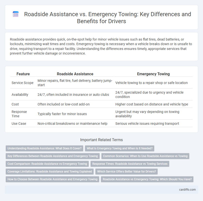 Roadside Assistance vs. Emergency Towing: Key Differences and Benefits for Drivers