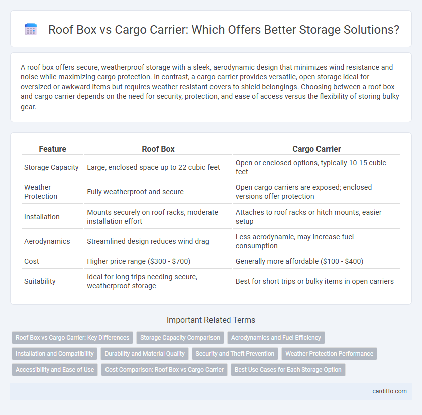 Roof Box vs Cargo Carrier: Which Offers Better Storage Solutions?