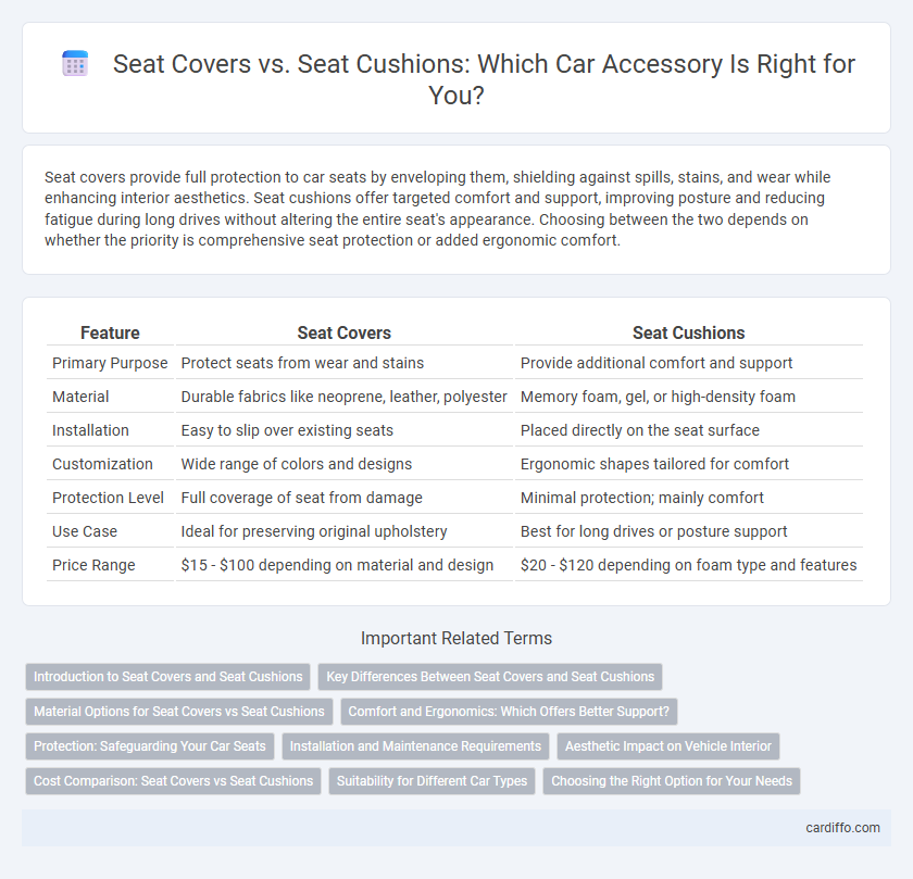 Seat Covers vs. Seat Cushions: Which Car Accessory Is Right for You?