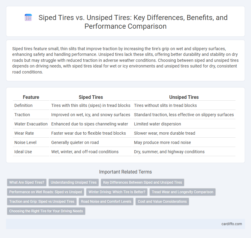Siped Tires vs. Unsiped Tires: Key Differences, Benefits, and Performance Comparison