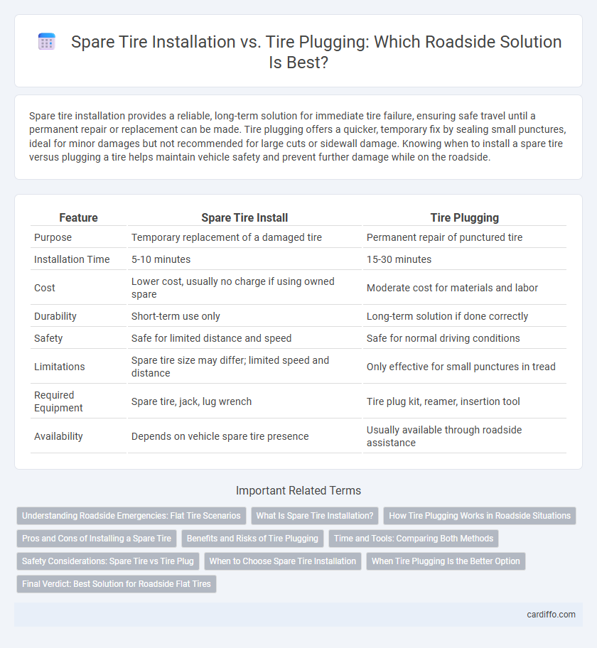 Spare Tire Installation vs. Tire Plugging: Which Roadside Solution Is Best?