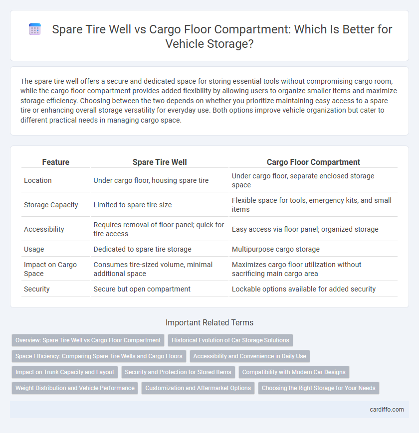 Spare Tire Well vs Cargo Floor Compartment: Which Is Better for Vehicle Storage?