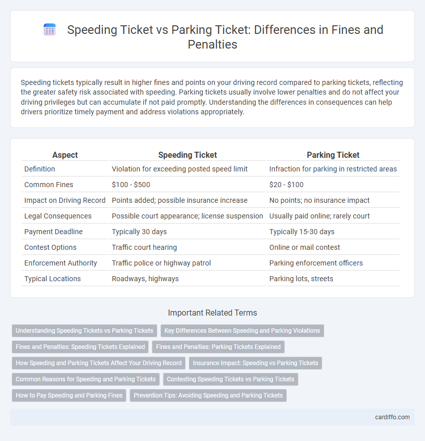 Speeding Ticket vs Parking Ticket: Differences in Fines and Penalties