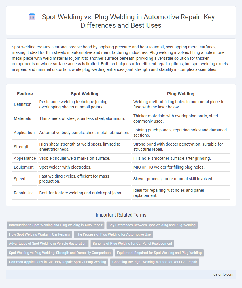 Spot Welding vs. Plug Welding in Automotive Repair: Key Differences and Best Uses