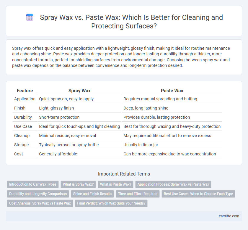 Spray Wax vs. Paste Wax: Which Is Better for Cleaning and Protecting Surfaces?