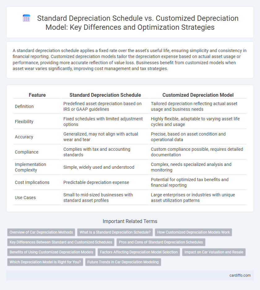Standard Depreciation Schedule vs. Customized Depreciation Model: Key Differences and Optimization Strategies