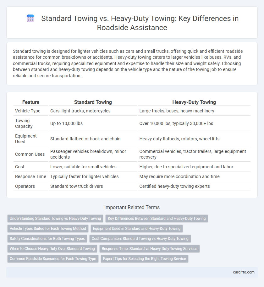 Standard Towing vs. Heavy-Duty Towing: Key Differences in Roadside Assistance