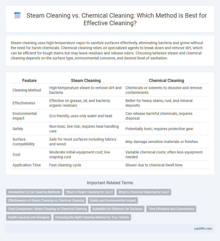 Steam Cleaning vs. Chemical Cleaning: Which Method is Best for Effective Cleaning?