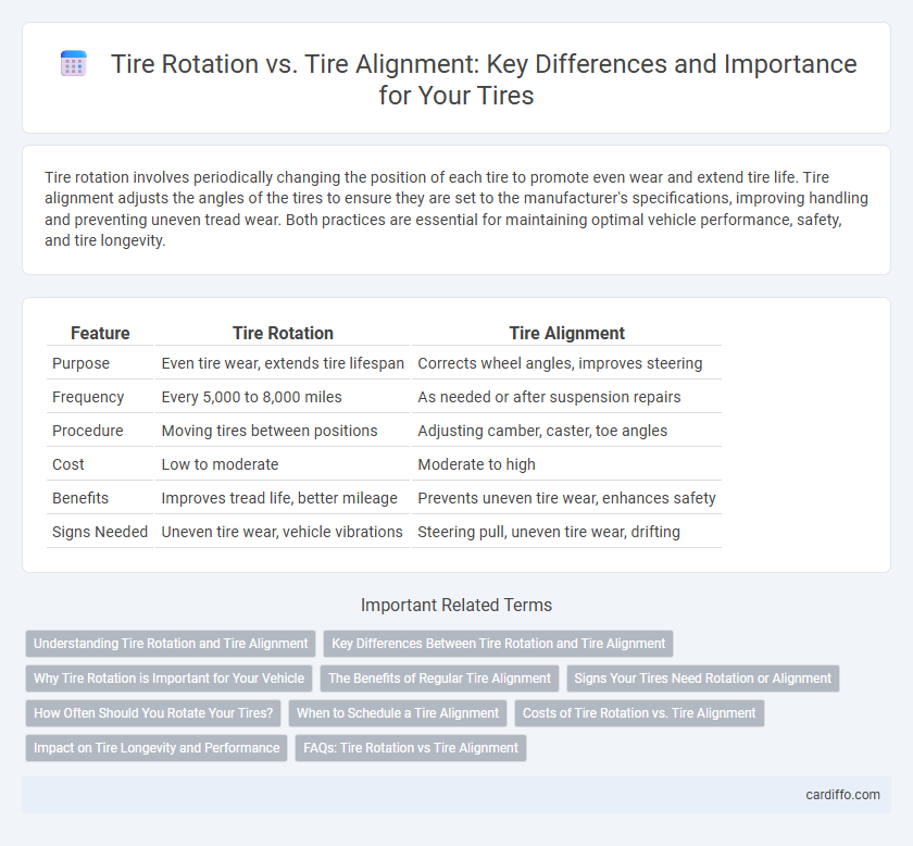 Tire Rotation vs. Tire Alignment: Key Differences and Importance for Your Tires