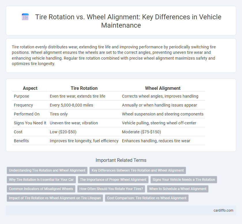 Tire Rotation vs. Wheel Alignment: Key Differences in Vehicle Maintenance