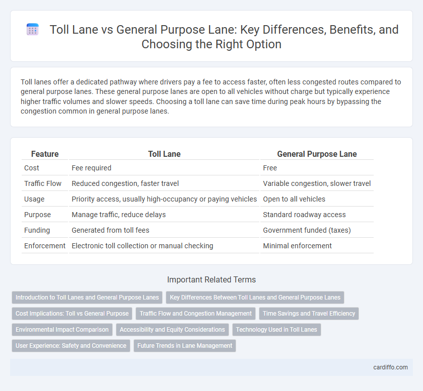 Toll Lane vs General Purpose Lane: Key Differences, Benefits, and Choosing the Right Option