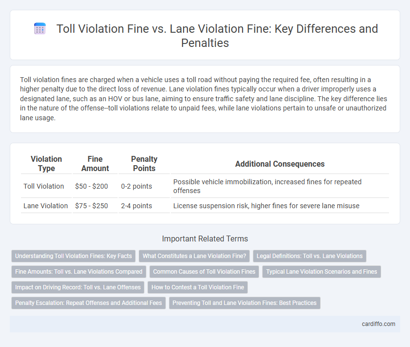 Toll Violation Fine vs. Lane Violation Fine: Key Differences and Penalties