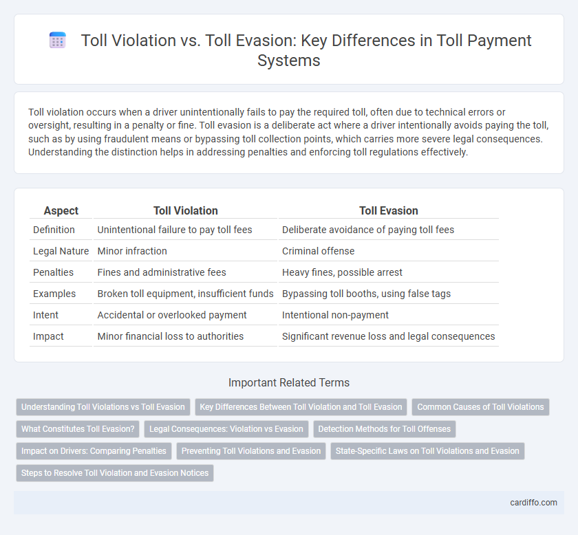 Toll Violation vs. Toll Evasion: Key Differences in Toll Payment Systems