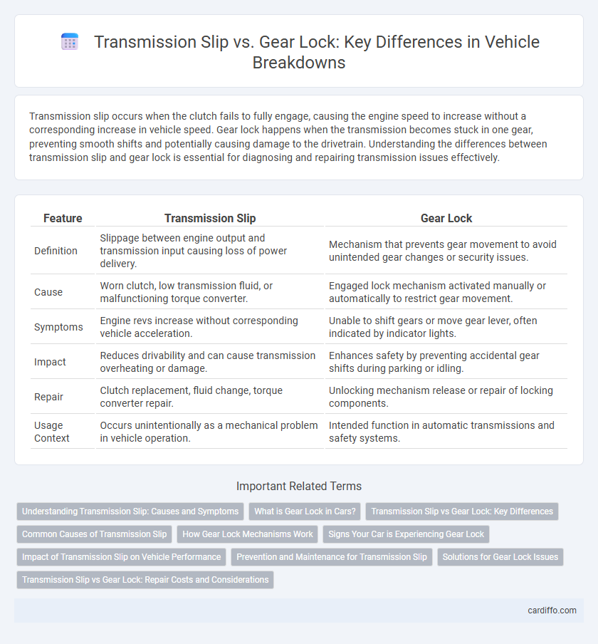 Transmission Slip vs. Gear Lock: Key Differences in Vehicle Breakdowns