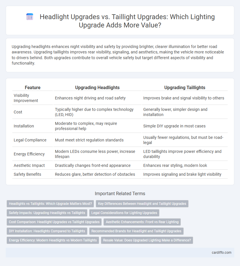 Headlight Upgrades vs. Taillight Upgrades: Which Lighting Upgrade Adds More Value?