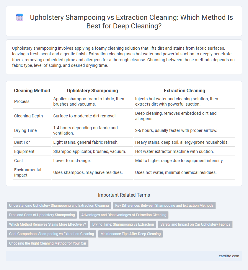 Upholstery Shampooing vs Extraction Cleaning: Which Method Is Best for Deep Cleaning?