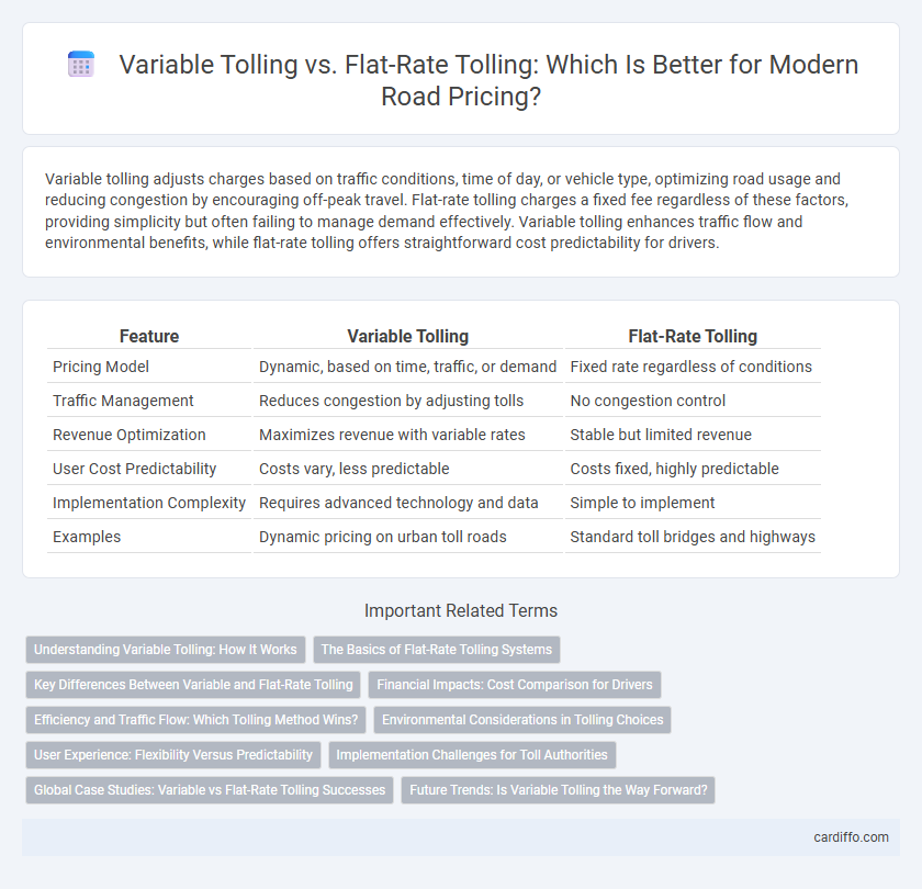 Variable Tolling vs. Flat-Rate Tolling: Which Is Better for Modern Road Pricing?