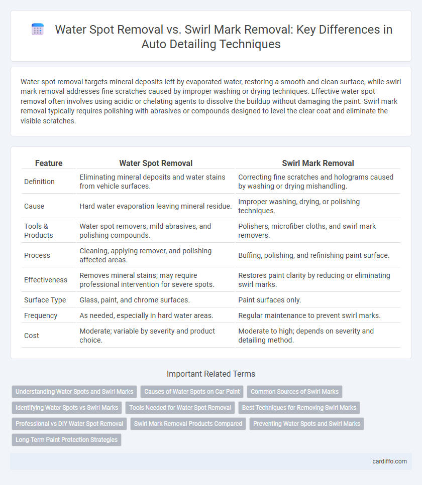 Water Spot Removal vs. Swirl Mark Removal: Key Differences in Auto Detailing Techniques