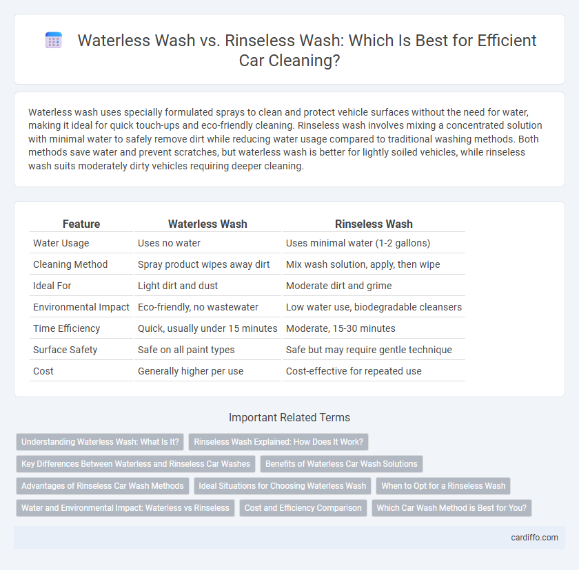Waterless Wash vs. Rinseless Wash: Which Is Best for Efficient Car Cleaning?