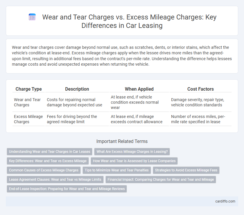 Wear and Tear Charges vs. Excess Mileage Charges: Key Differences in Car Leasing