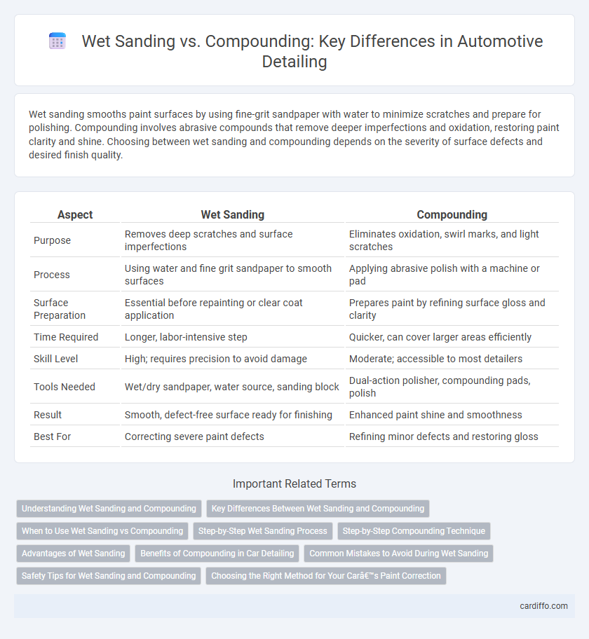 Wet Sanding vs. Compounding: Key Differences in Automotive Detailing