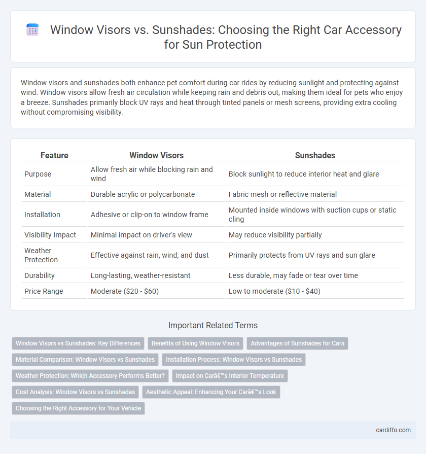 Window Visors vs. Sunshades: Choosing the Right Car Accessory for Sun Protection