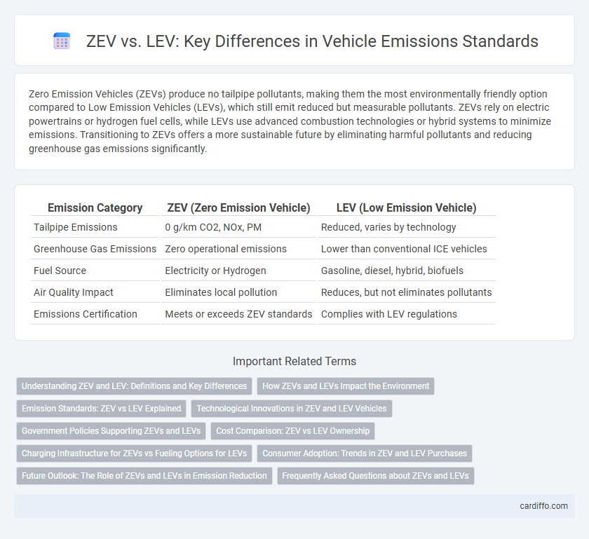 ZEV vs. LEV: Key Differences in Vehicle Emissions Standards