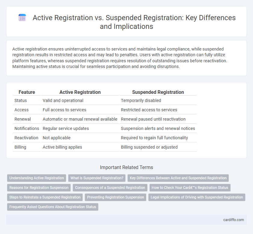 Active Registration vs. Suspended Registration: Key Differences and Implications