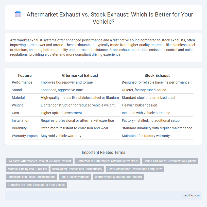 Aftermarket Exhaust vs. Stock Exhaust: Which Is Better for Your Vehicle?