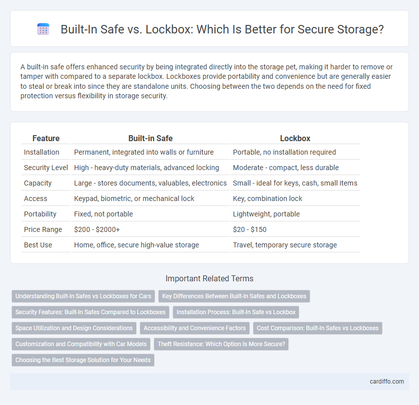Built-In Safe vs. Lockbox: Which Is Better for Secure Storage?