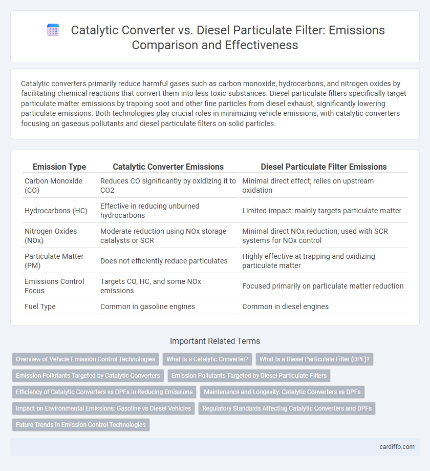 Catalytic Converter vs. Diesel Particulate Filter: Emissions Comparison and Effectiveness