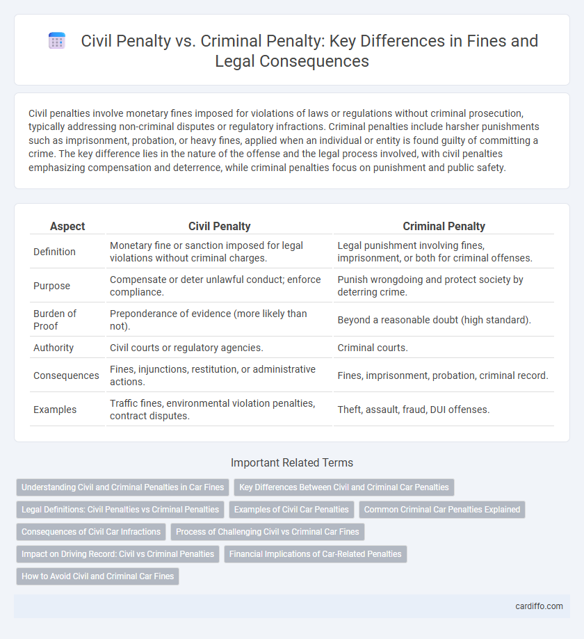 Civil Penalty vs. Criminal Penalty: Key Differences in Fines and Legal Consequences